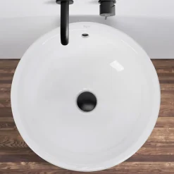 Vasque Autoportante Rea Estera White Round
