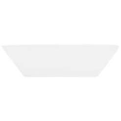 Vasque carré ceramique blanc lavabo a poser sur plan de toilette 410x410x120 mm