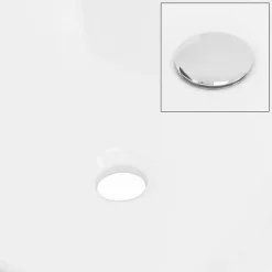 Vasque carré ceramique blanc lavabo a poser sur plan de toilette 410x410x120 mm
