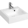 Vasque carrée à poser RESICUB 40 cm - blanc