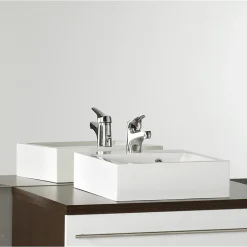 Vasque carrée à poser RESICUB 40 cm - blanc