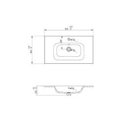 Vasque céramique 80Cm KALI - bain-bain
