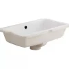 Vasque céramique traditionnelle SANINDUSA a encastrer par dessous mini agres 44x26 blanc