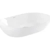 Vasque céramique traditionnelle SANINDUSA ovale a poser sur plan 60x38 Sanlife blanc