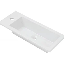 Vasque céramique traditionnelle SANINDUSA a encastrer par dessus rectangulaire Alicante 600 blanc