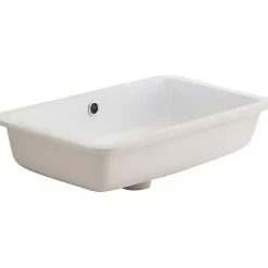 Vasque céramique traditionnelle SANINDUSA encastrer par dessous Agres blanc