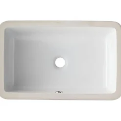 Vasque céramique traditionnelle SANINDUSA encastrer par dessous Agres blanc