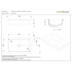 Vasque céramique traditionnelle SANINDUSA encastrer par dessous Agres blanc