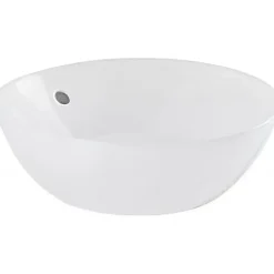 Vasque céramique traditionnelle SANINDUSA ronde a poser sur plan D38 Sanlife blanc
