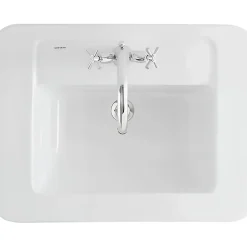 Vasque céramique traditionnelle SANINDUSA a encastrer Vintage blanc