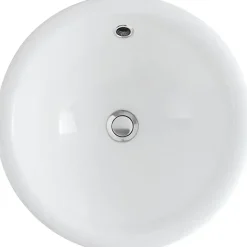 Vasque céramique traditionnelle SANINDUSA a encastrer par dessus Tabarca blanc