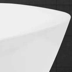 Vasque en céramique blanc avec bonde de vidage pour salle de bain 605x380x140 mm