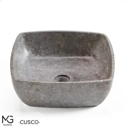Vasque en marbre naturel CUSCO GREY 40x40x15 cm