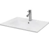 Vasque encastré lavabo Evier salle de bain en ceramique blanc 610 x 465 x 175 mm