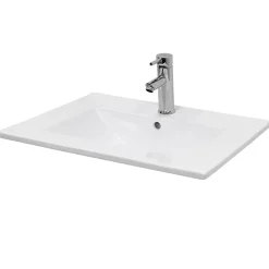 Vasque encastré lavabo Evier salle de bain en ceramique blanc 610 x 465 x 175 mm
