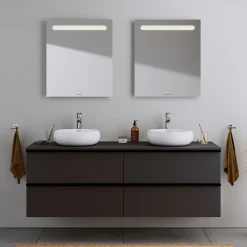 Vasque Lavabo rond design à poser Diamètre 40cm en fonte minérale - Blanc mat - DURAVOLO
