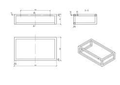 Vasque murale suspendue design 44x22x10cm en fonte minérale - Blanc mat, Sans bonde ni cache, Rangement gauche, Avec Console