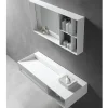 Vasque murale 100x46x20cm en fonte minérale avec espace de rangement - TWG62