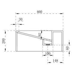 Vasque murale 100x46x20cm en fonte minérale avec espace de rangement - TWG62