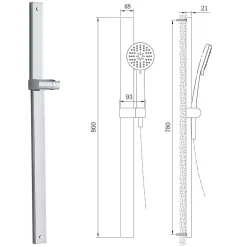 Vasque murale 100x46x20cm en fonte minérale avec espace de rangement - TWG62