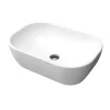 Vasque rectangulaire à poser en céramique blanche, l.46 x H.13,5 x P.33 cm, Galedo Bowl