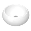 Vasque ronde à poser en céramique blanche, diamètre 40 x H.15 cm, Galedo Bowl