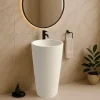 Vasque salle de bain colonne sur pied,en Solid surface 50 cm - Kezia