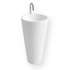 Vasque salle de bain colonne sur pied,en Solid surface 50 cm - Kezia