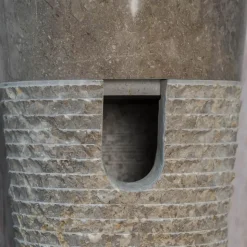 Vasque salle de bain sur pied en marbre Florence gris