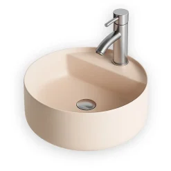 Vasque Semi-Encastrée - 42,5 cm - en Solid surface - Beige Rosé - Aurélie