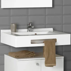 Vasque suspendue carrée EVIDENCE 70 cm - blanc