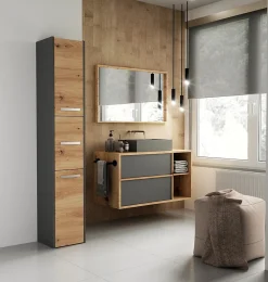 VERONA - Armoire de salle de bains - 170x30x30 cm - Meuble colonne de rangement SDB