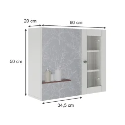 Vicco Armoire de toilette Blanc 60x50cm avec miroir
