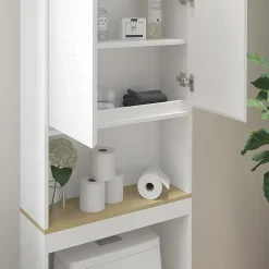 Vicco Armoire de toilette Blanc 60x163cm