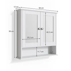 Vicco Armoire de toilette Blanc 56x58cm