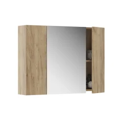 Vicco Armoire de toilette Chêne de force doré 80x59.2cm avec des étagères