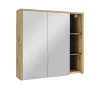 Vicco Armoire de toilette Artisan/gris 80x75cm avec des étagères ouvertes