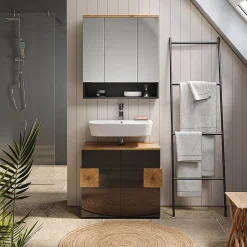 Vicco Armoire de toilette Anthracite 70x77.5cm
