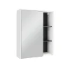 Vicco Armoire de toilette blanc/gris 60x75cm avec étagères ouvertes