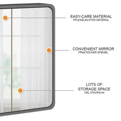 Vicco armoire de toilette Anthracite 60x60cm