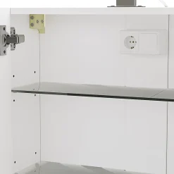 Vicco Armoire de toilette Blanc 60x60cm avec éclairage LED