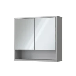 Vicco Armoire de toilette Gris 70x65cm avec 2 portes