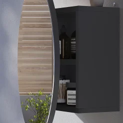 Vicco Armoire de toilette Anthracite 50x50cm avec 2 compartiments