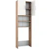 Vicco Armoire de toilette Sonoma/blanc 64x190cm avec 2 portes
