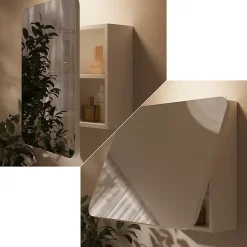 Vicco Armoire de toilette Blanc 60x50cm avec des étagères