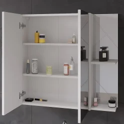Vicco Armoire de toilette Blanc Haute brillance 80x75cm