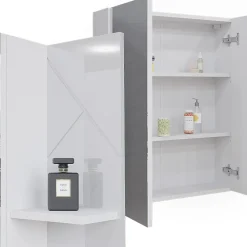 Vicco Armoire de toilette Blanc Haute brillance 80x75cm