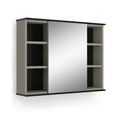 Vicco Armoire de toilette Grège 80x60cm avec miroir