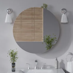 Vicco Armoire de toilette Blanc 70x70cm avec 2 compartiments