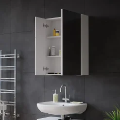 Vicco Armoire de toilette Blanc Haute brillance 60x75cm